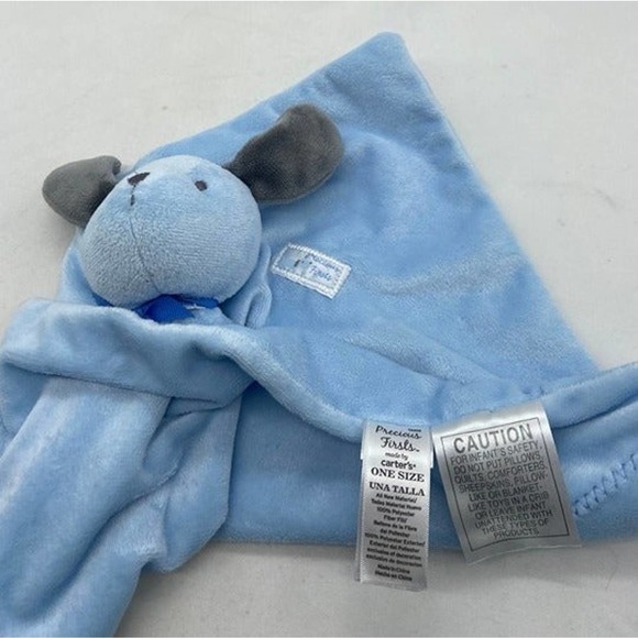 CARTER’S JUST ONE YEAR PRECIOUS FIRSTS BLUE BEAR SECURITY BLANKET LOVEY - Picture 2 of 4